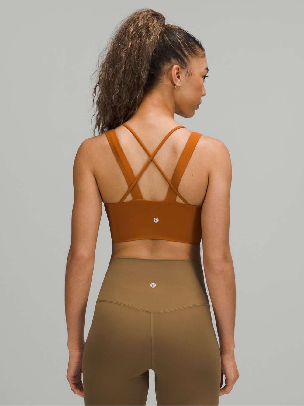 Lululemon Like a Cloud Longline Bra Light Support 36 D Cup in Butternut Brown